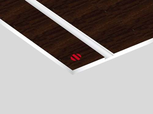 Contemporary Wood Rowmark: lastra laminato acrilico (acacia/bianco)