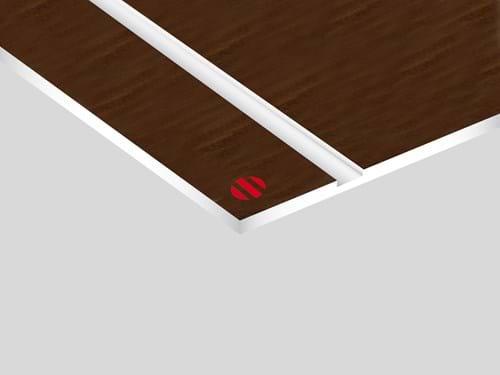 Mattes  Rowmark: lastra laminato ABS (legno noce/bianco)