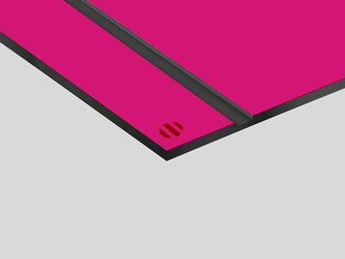 Mattes  Rowmark: lastra laminato ABS (rosa/nero)