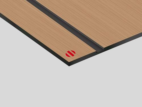 Lastra laminato acrilico bistrato da incisione modello Laser Max. Superficie di colore bianco e sfondo nero