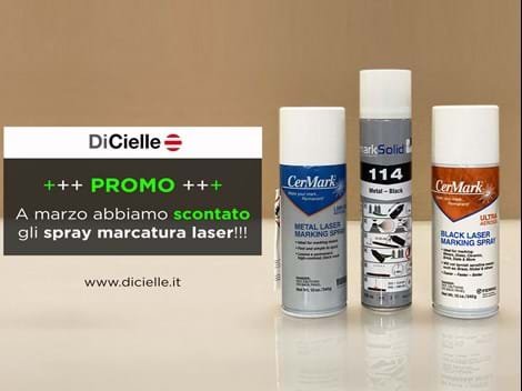 Promo di marzo: sconto 12% sugli spray per marcatura laser!